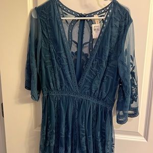 Blue lace romper!